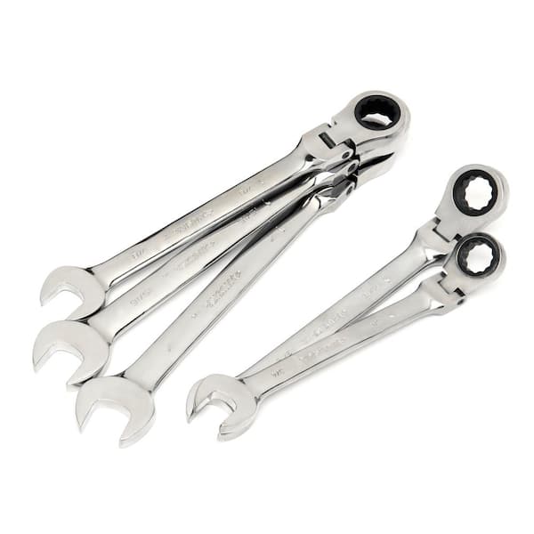 KD Tools KDT89100 Ratcheting Flex Flare Nut Sae Wrench Set - 5