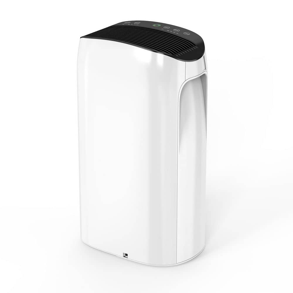 495 sq. ft. 3-Speed HEPA - True Portable Console Air Purifier in Whites,with Timer and Ultra-Quiet Sleep Mode, Kid lock