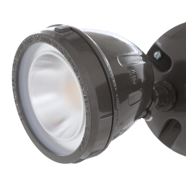 28-Watt 1100 Lumens CE Hardwired Bronze LED Landscape Flood Light Dual Spot Light