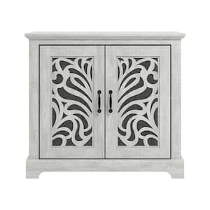 Frenzy Dusty Gray Oak Accent Cabinet with 2 Doors