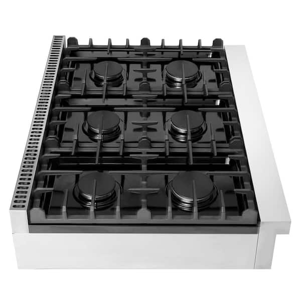 Cosmo 36 in. GAS Cooktop in Stainless Steel with 6 Burners, COS-GRT366