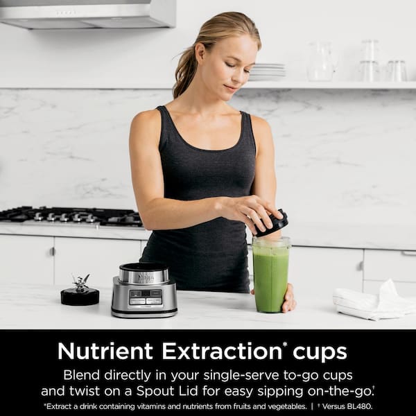 Ninja® Foodi® Smoothie Bowl Maker and Nutrient Extractor* Blender 1100W  Auto-iQ®, with 24-oz. Nutrient Extraction* Cup, SS100 