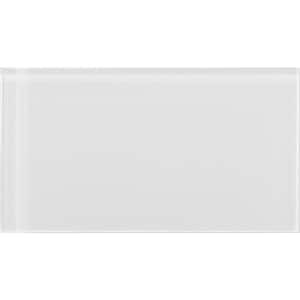 Lucente Blanc 3.15 in. x 6.46 in. Glass Wall Tile (0.14 sq. ft.)