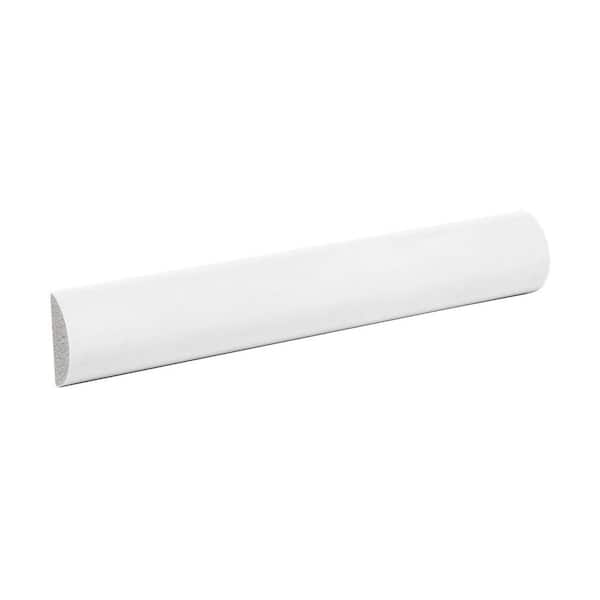 American Pro Decor WM 120 1/2 in. x 1 in. x 6 in. Long Recycled Polystyrene Half Round Moulding Sample