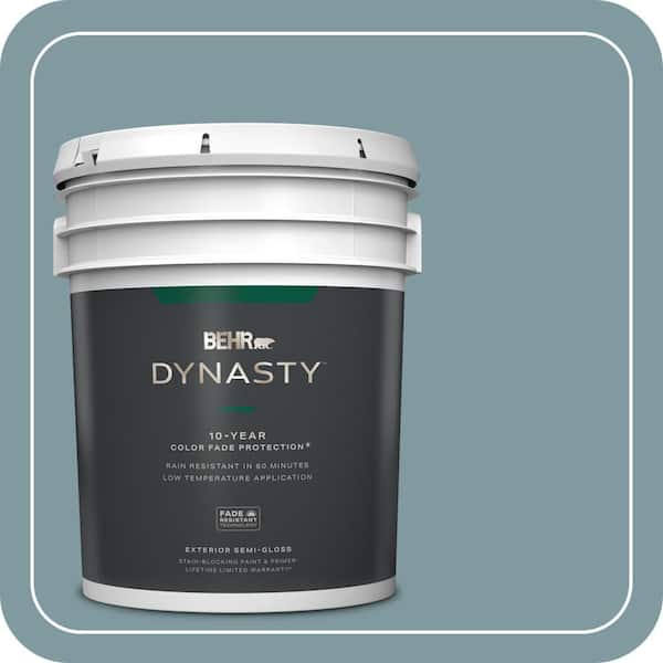 BEHR DYNASTY 5 gal. #ECC-56-3 Lake View Semi-Gloss Enamel Exterior Stain-Blocking Paint & Primer