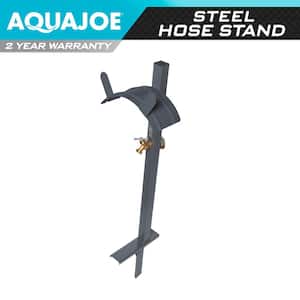 125 ft. Capacity Garden Hose Stand with Brass Faucet