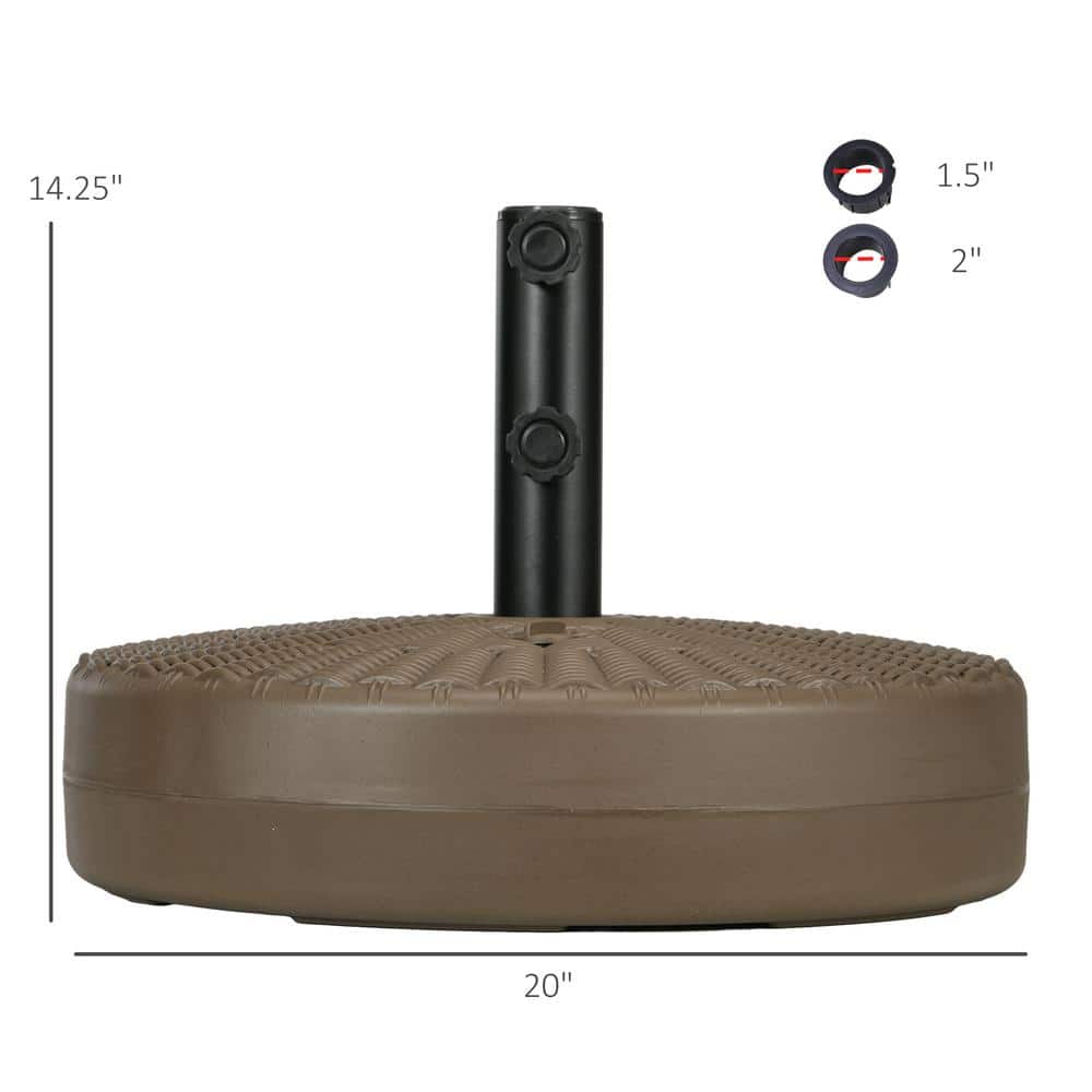 Heavy Duty Brown HDPE Fillable Round Umbrella Base