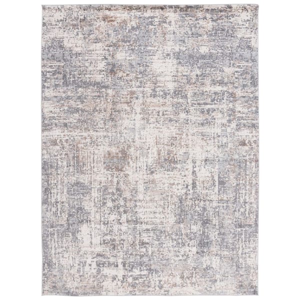 Shivan 10 ft. x 14 ft. Ivory/Gray Distressed Marle Area Rug