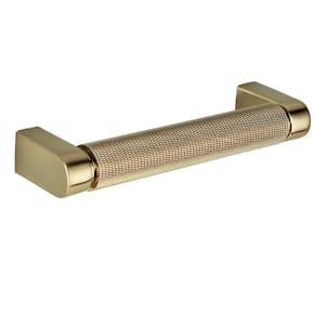 Kent Knurled 4 in. (102 mm) Satin Brass Drawer Pull (5-Pack)