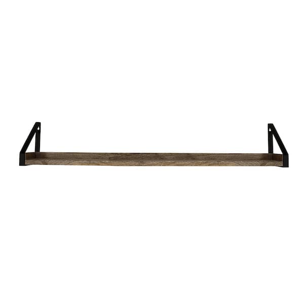 inPlace 48 in. W x 5 in. D x 6 in. H Real Wood Rustic Farmhouse Natural Driftwood Finish Decorative Wall Shelf Ledge