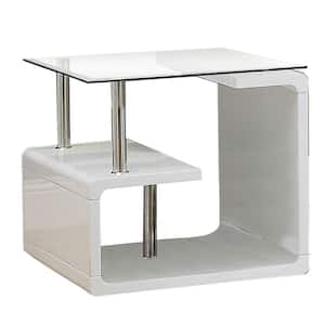 Torkel White High Gloss End Table