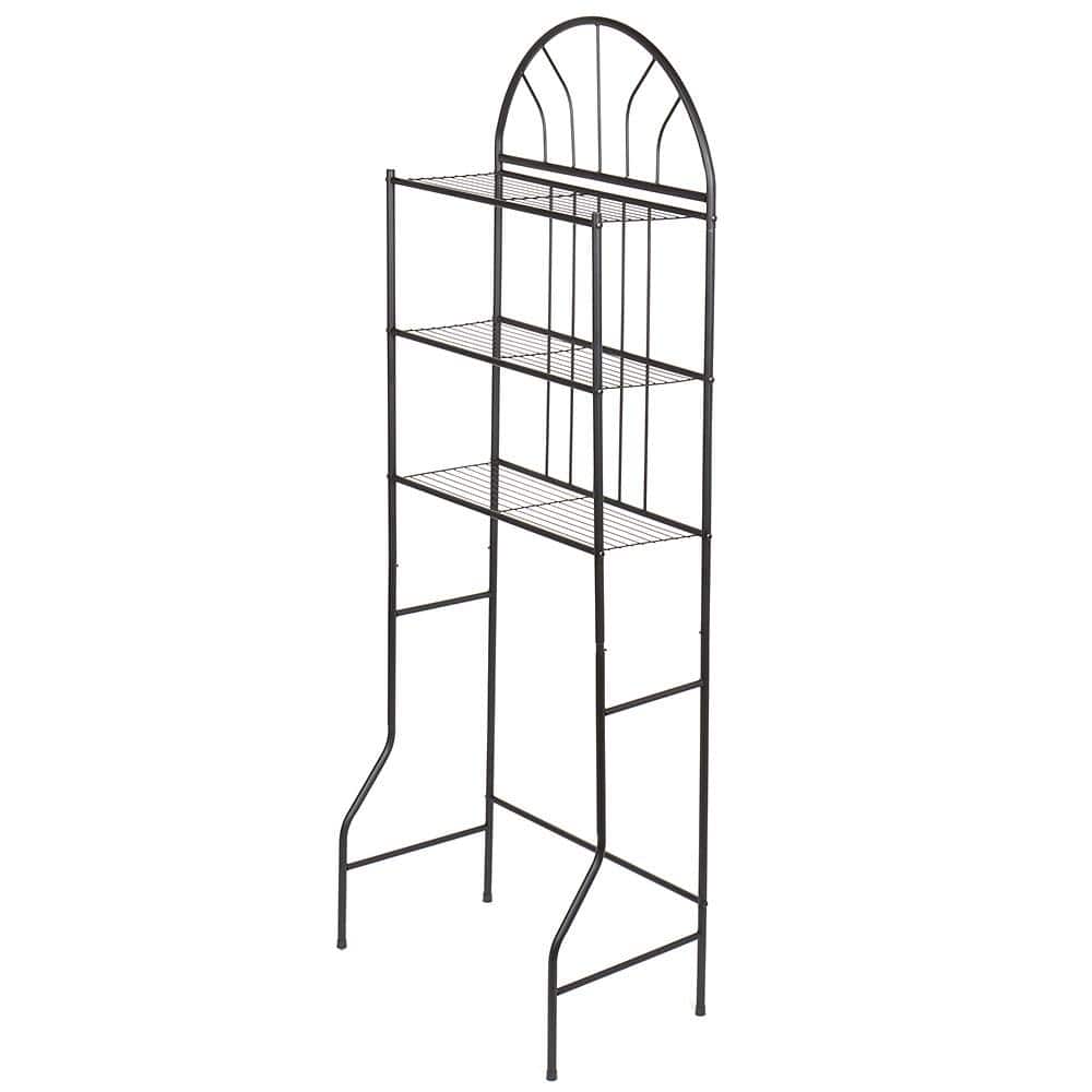 Home Basics 23.00 in. W x 66.50 in. H x 11.50 in. D Black 3 Tier Over
