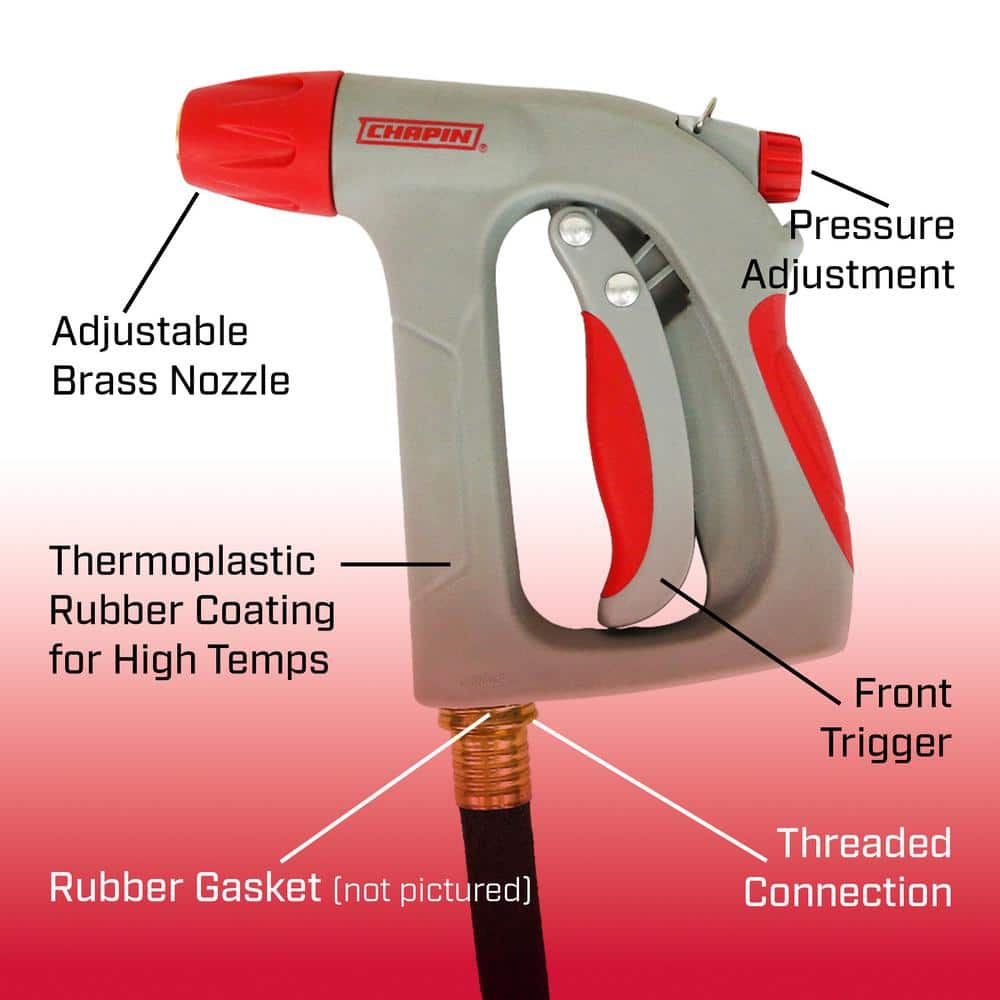 Industrial Red and Gray High Pressure Spray Nozzle