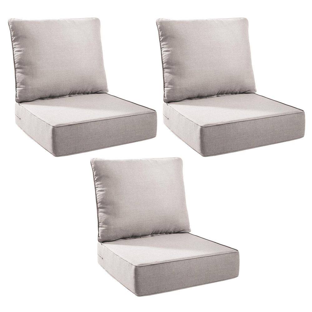 Duraolex 24 in. W x 24 in. D x 6 in. Thick Square 6-Piece Deep Seating Outdoor Lounge Chair Olefin Cushion in Beige price history on PriceWatchPro