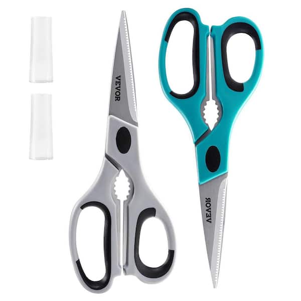 Kitchen Scissors, 2 Pack Durable Stainless Steel Kitchen Shears, Heavy Duty Cooking Shears with Soft Grip Comfort Handle