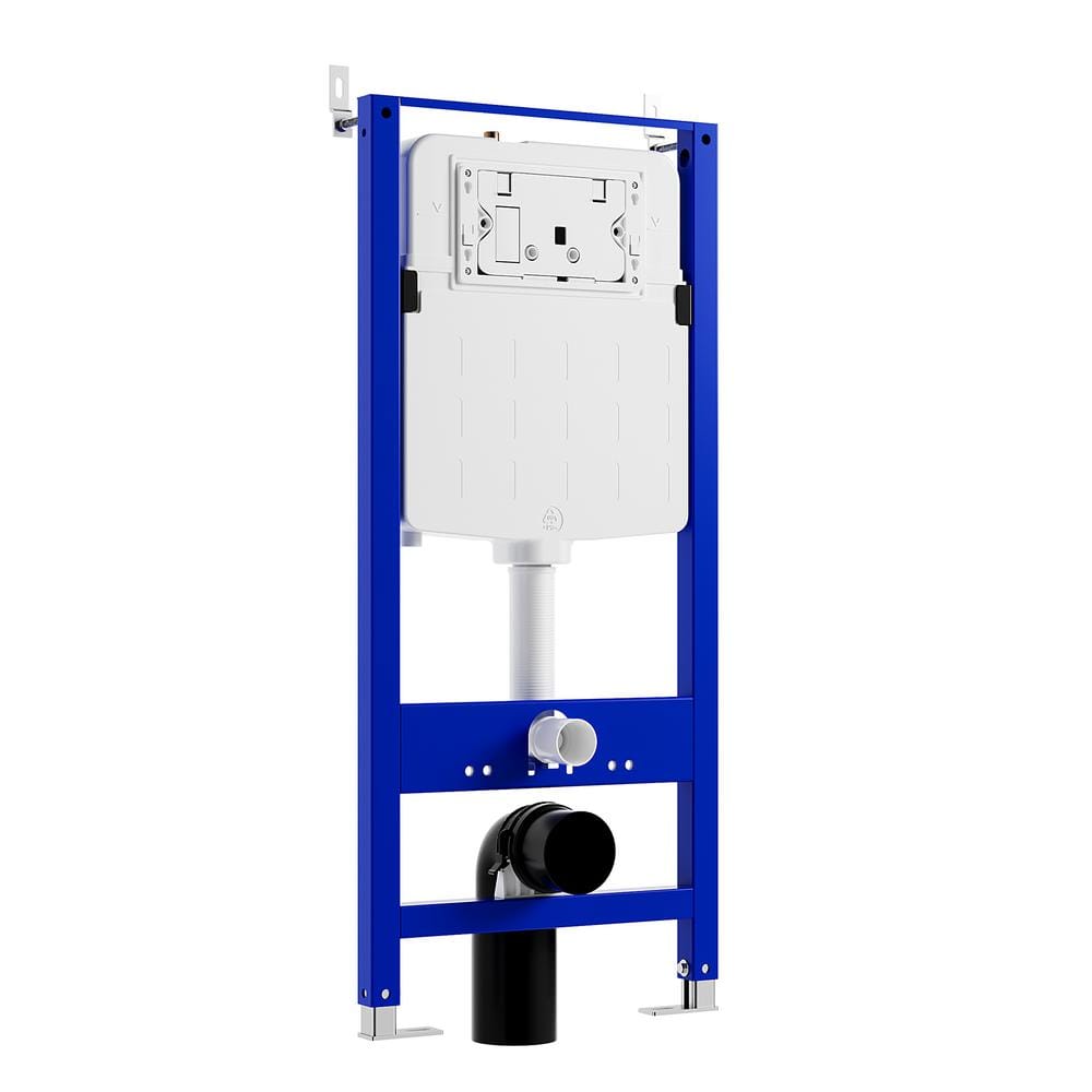 Concealed 2 x 6 in. Wall Toilet Tank Carrier System. for Wall-Hung Dual Flu