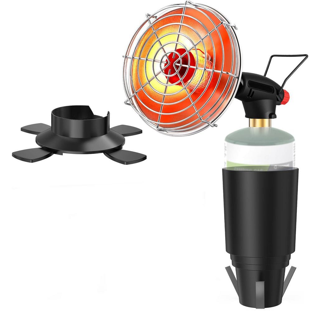 9,200 BTU Portable Propane Heater Self Ignition Steel Burner Brass Connector Gray Outdoor Golf Cart Type with Cup Holder price history on PriceWatchPro