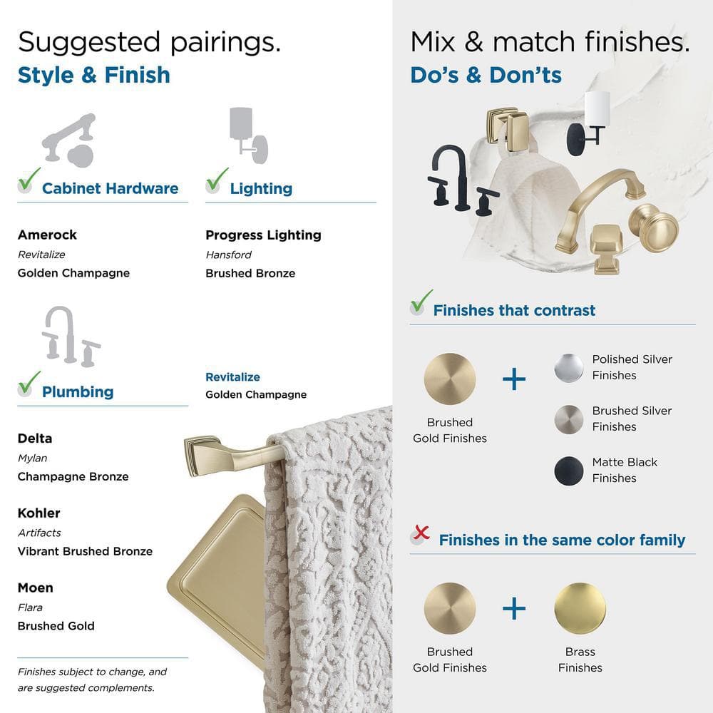Golden Champagne Wall Mounted Towel Ring 6-13/16 inch