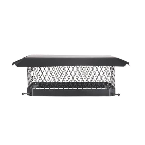 x 13 in Chimney Cap 9 in Black Galvanized Steel Fixed Replacement Hardware 
