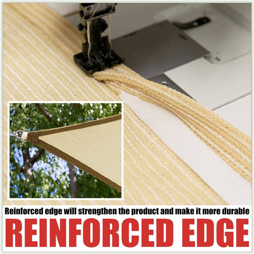 Brown 10' x 13' Rectangle Sun Shade Sail with Stainless D Rings