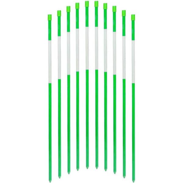 FiberMarker 60 in Driveway Markers Dark Green 50-Pack 1/4-Inch Dia Solid Driveway Poles for Easy Visibility at Night 