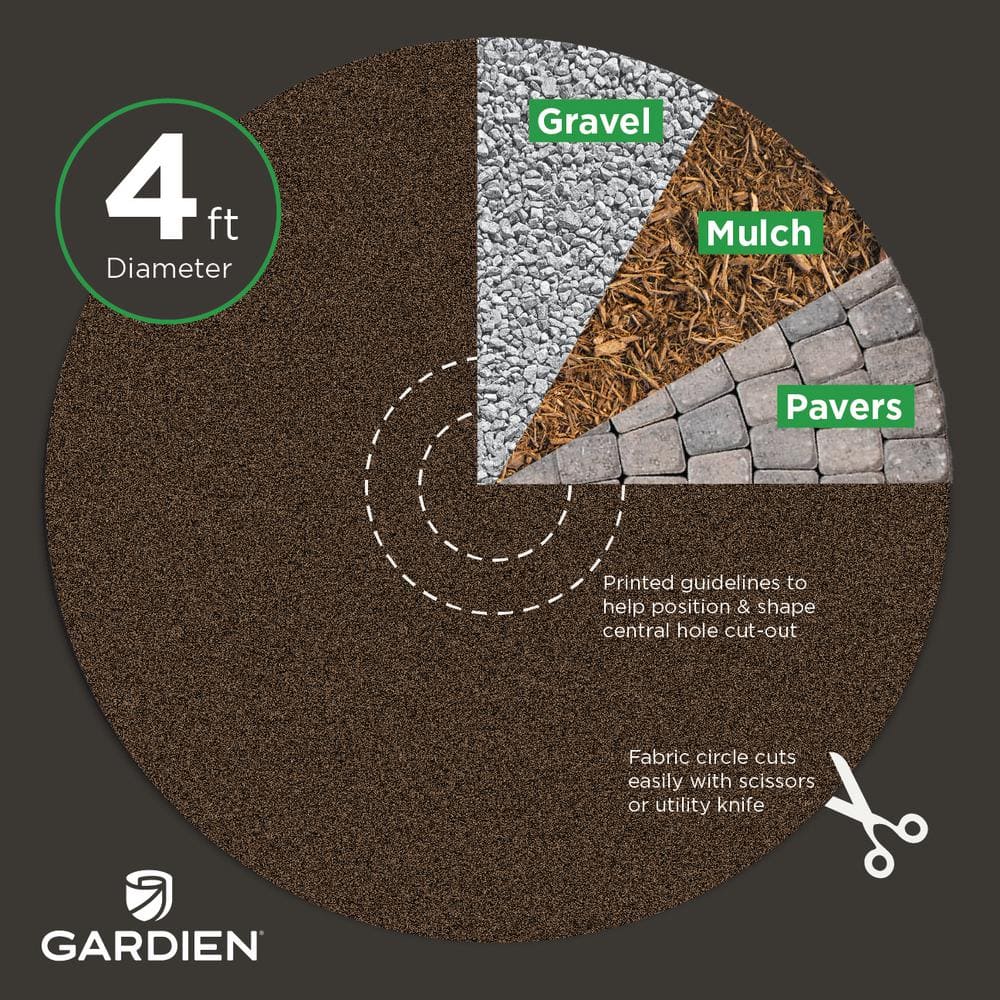 DuraWeb 4ft Heavy Duty Non-Woven Landscape Fabric Circle