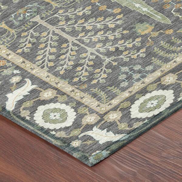 Chantille Machine Washable Indoor/Outdoor Abstract ACN2819 Gray 9 ft. x 12 ft. Area Rug