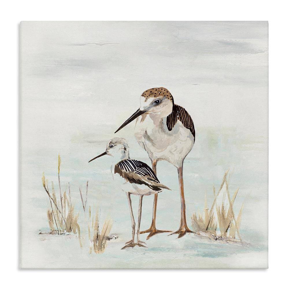 Sandpipers Duo Coastal Beach Bird by Patricia Pinto Unframed Graphic Art Print Animal 24 in. x 24 in. price history on PriceWatchPro