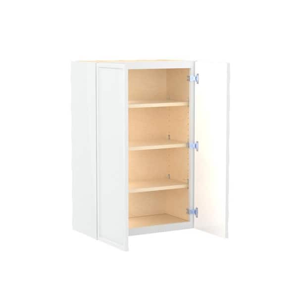 Franklin 27 in. W x 12 in. D x 36 in. H Assembled Plywood Wall Kitchen Cabinet in Vesper White with Soft Close
