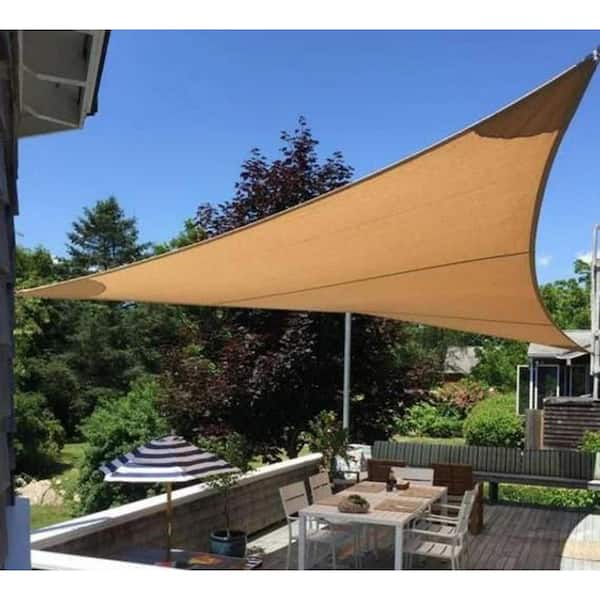 16' x 20' Sun Shade Sail Square Sand 185GSM UV Block Canopy for Patio Lawn Yard 