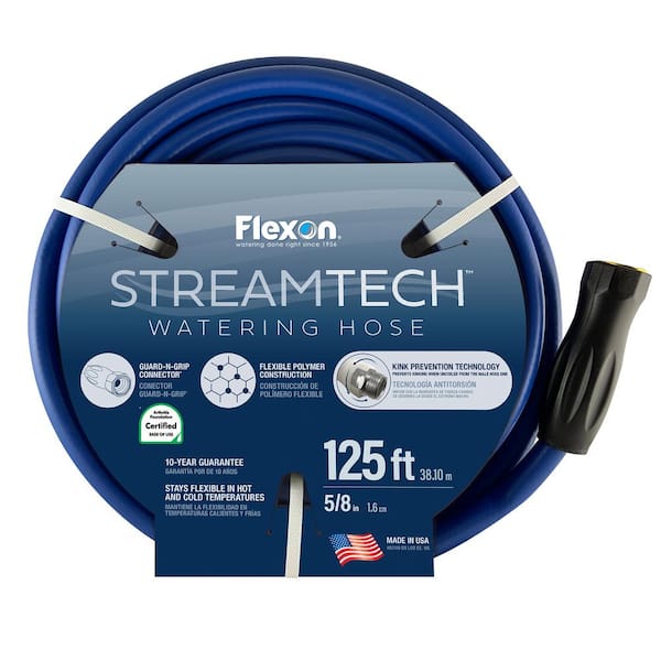 Flexon Streamtech 5/8 in. Dia. x 125 ft. Heavy-Duty Water Hose