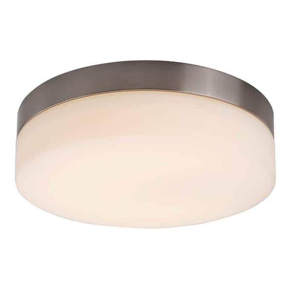 Unbranded 1-Light Integrated LED Flush Mount Ceiling Light in Brushed Nickel