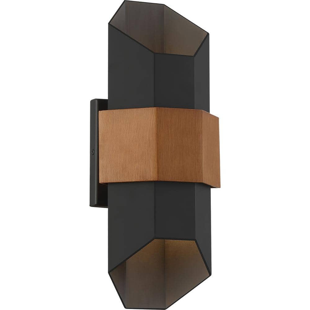 Chasm 1-Light Black Outdoor LED Wall Lantern Sconce price history on PriceWatchPro