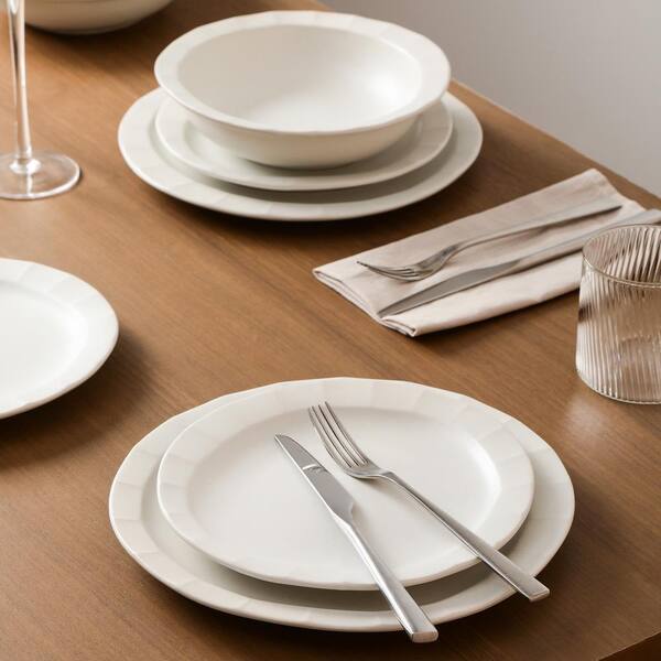 Reviews for STONE LAIN Oasis 12-Piece White Stoneware Full Set