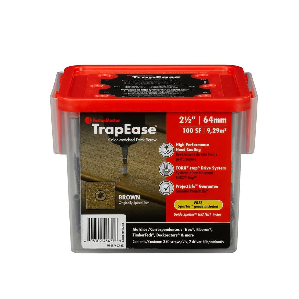 KINGです。 FastenMaster 2-1/2 in. Brown Torx Trim Head TrapEase Composite