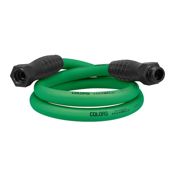 Colors Series 5/8 in. x 5 ft. 3/4 in. Garden Hose with SwivelGrip in Forest Green