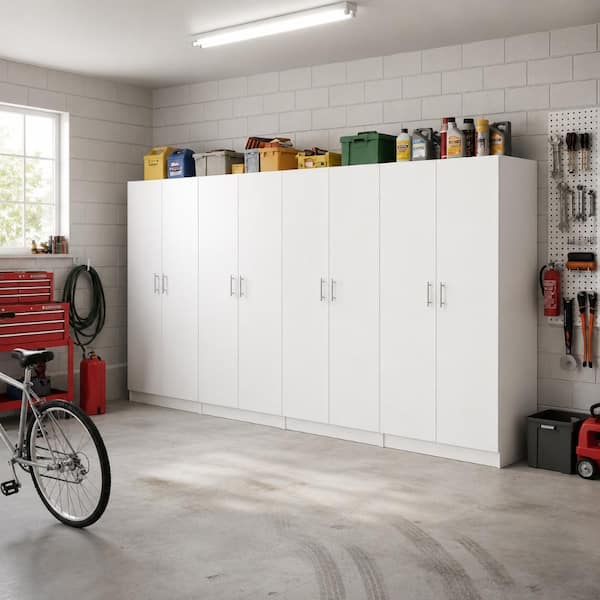 Klair Living Modex White Multi-Purpose Utility Storage Cabinet (4