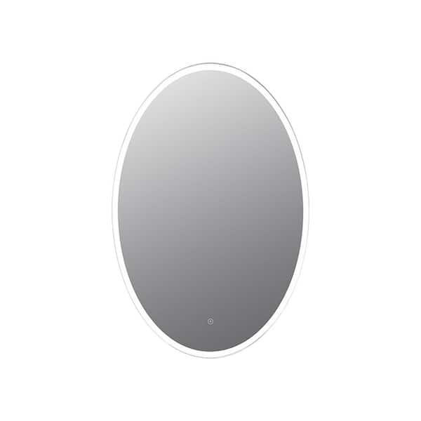 Altair Matera 24 in. W x 32 in. H Frameless Oval LED Bathroom Vanity Mirror in Clear