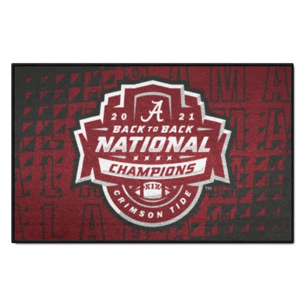 FANMATS University of Alabama 2021-22 National Champions 19 in. x 30 in. Starter Mat Rug