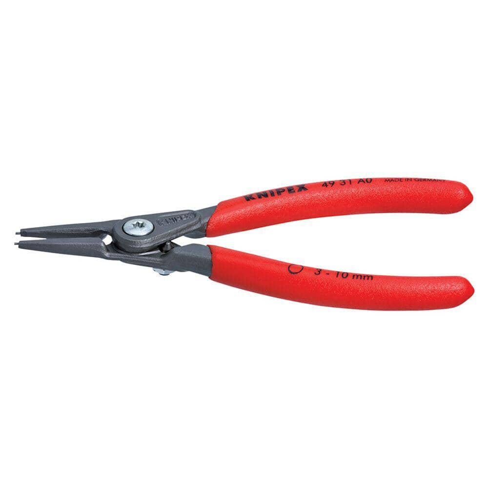 KNIPEX 5-1/2 in. Precision Circlip Snap-Ring Pliers with Limiter-External  Straight with Adjustable Opening 49 31 A0 The Home Depot