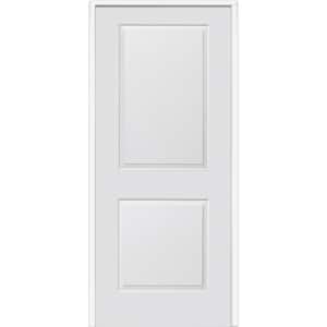 30 in. x 84 in. Smooth Carrara Left-Hand Solid Core Primed Molded Composite Single Prehung Interior Door