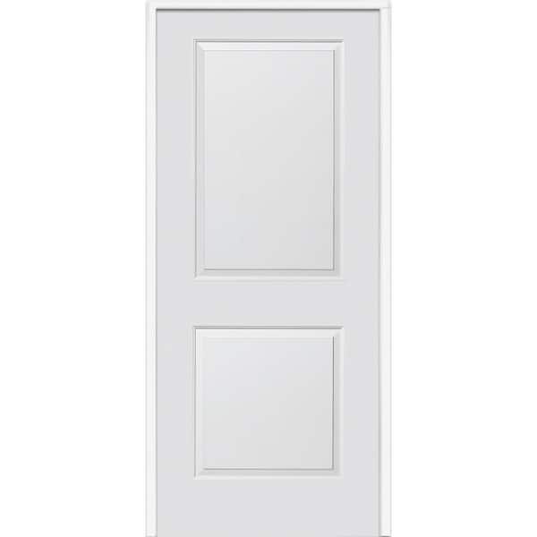 MMI DOOR 30 in. x 84 in. Smooth Carrara Left-Hand Solid Core Primed Molded Composite Single Prehung Interior Door