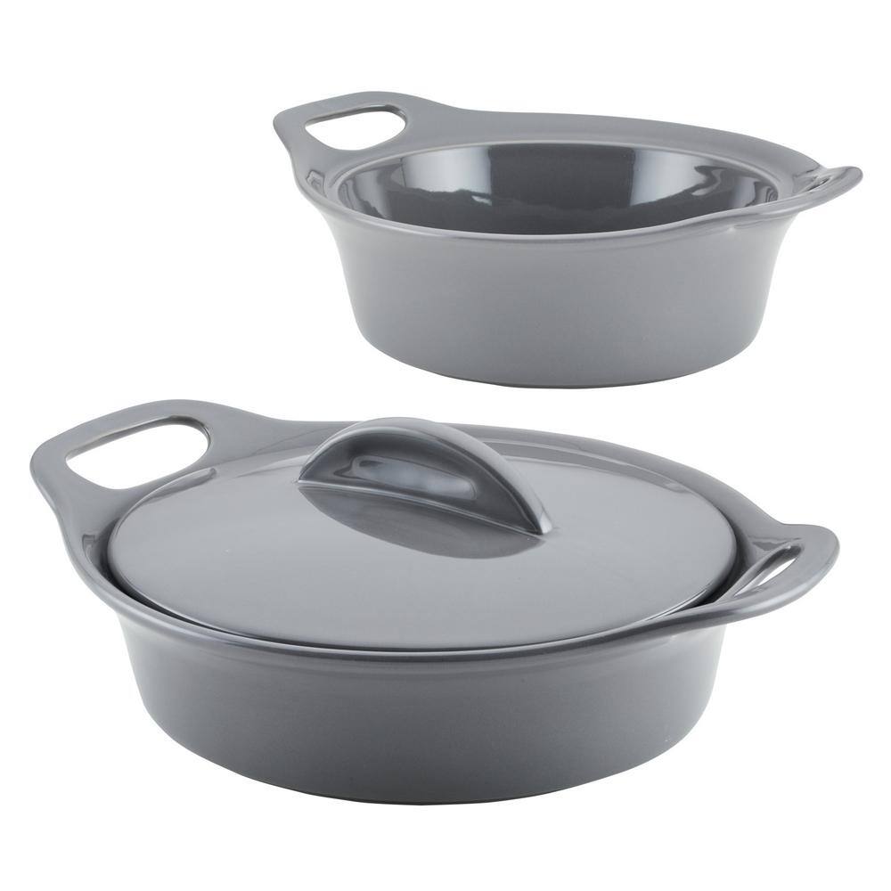 Rachael Ray 3-Piece Gray Bakeware Nonstick Cookie Pan Set with Sea Salt  Gray Silicone Grips 47577 - The Home Depot