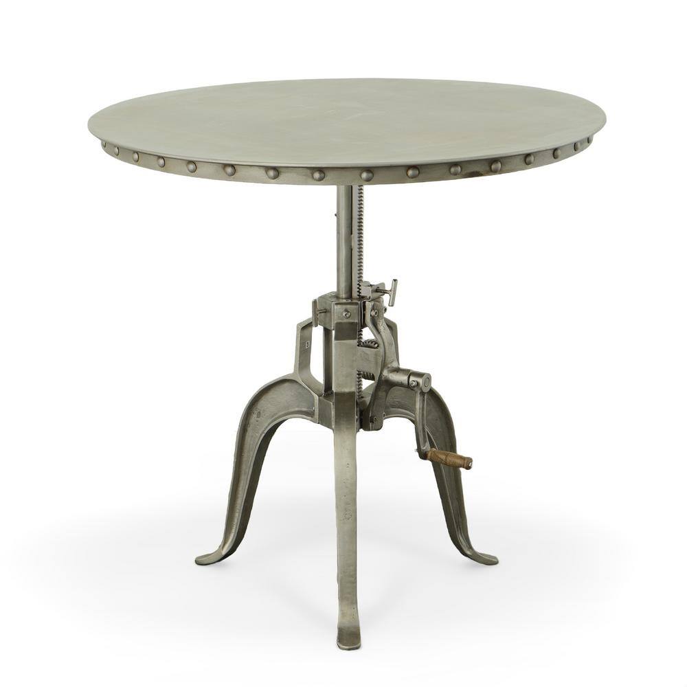 Mundra 36" Round Industrial Metal Counter Height Table
