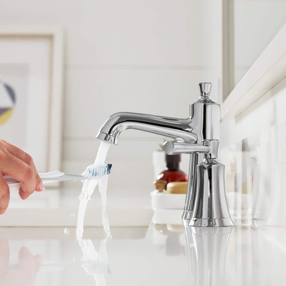 Joleena Transitional Chrome Widespread Bathroom Faucet