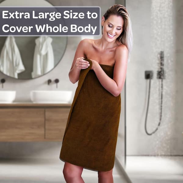 Lavish Home 6-Piece Chocolate 100% Cotton Bath Towel Set 509376ROR