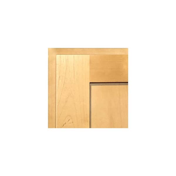 Aberdeen Recessed 6.5 in. W x 6.5 in. H x 0.25 in. D in Caramel Quarter Cut Door Sample in Assembled Base Cabinet