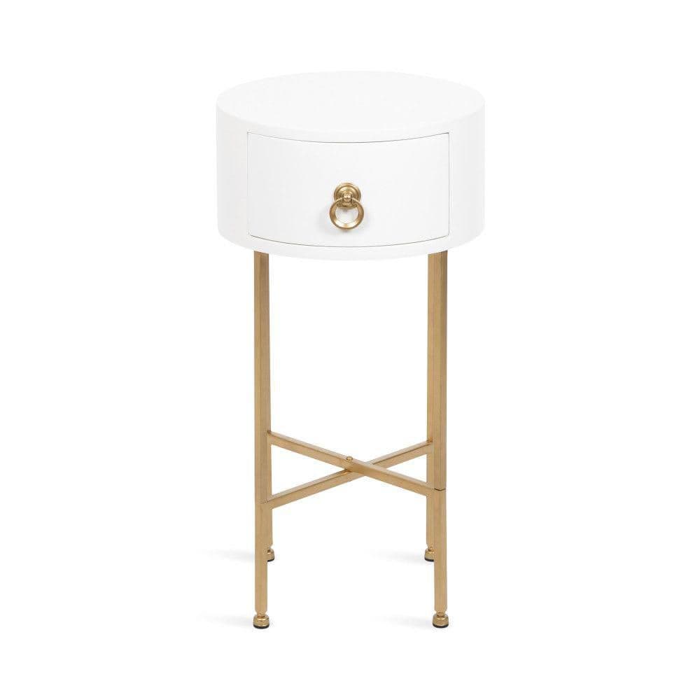 Decklyn 14 in. White Round MDF End Table price history on PriceWatchPro
