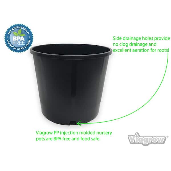 1 Gallon Heavy Duty Injection Molded Nursery Pots Flower Various Quantities 