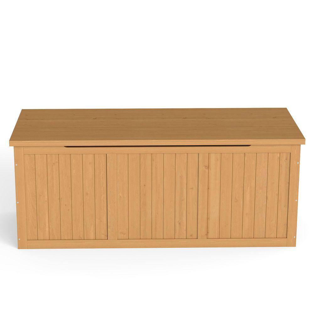 Forest Box Top Zeus & Ruta 112 Gal. Outdoor Solid Wood Deck Box Storage Box Seat and ...